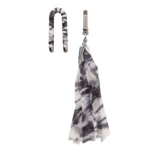 Free People Wrapped Carabiner Bag Charm Black & White